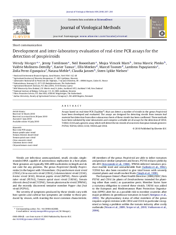 (PDF) Development and inter-laboratory evaluation of real-time PCR ...