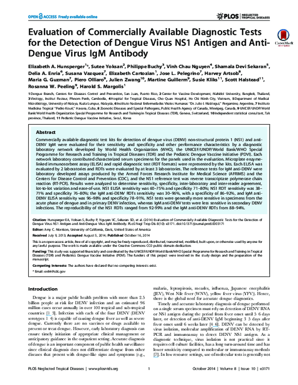 (PDF) Evaluation of Commercially Available Diagnostic Tests for the ...