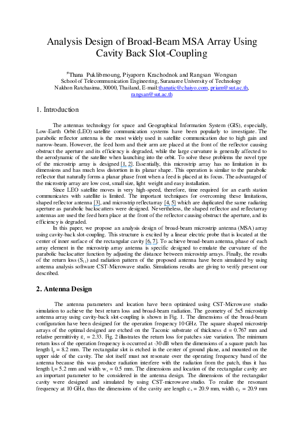 (PDF) Analysis Design of Broad-Beam MSA Array Using Cavity Back Slot ...
