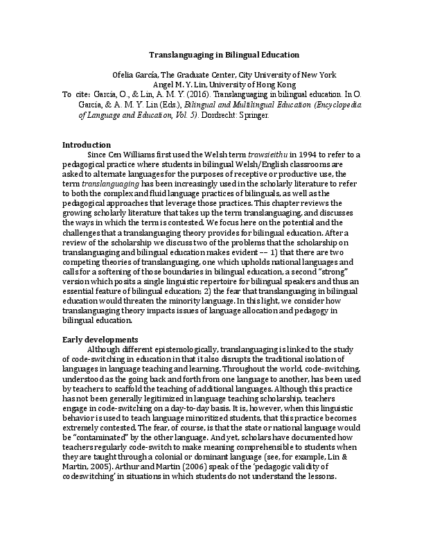 TRANSLANGUAGING LANGUAGE BILINGUALISM AND EDUCATION PALGRAVE MACMILLAN visual data 4