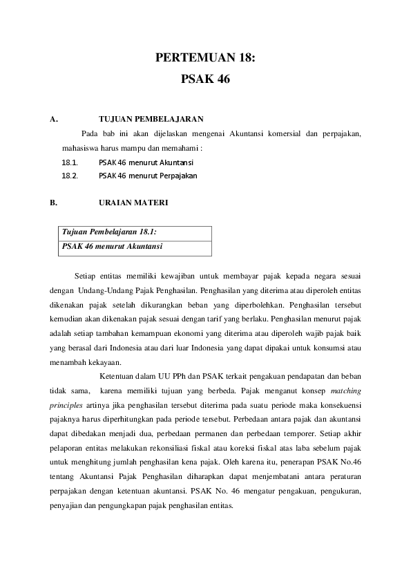 Pdf Pertemuan 18 Psak 46 Donny Indradi Academia Edu