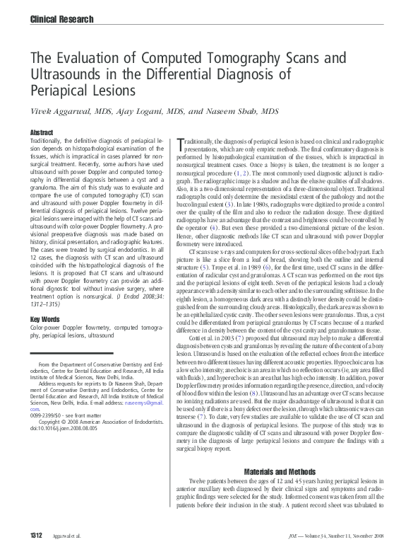 (PDF) The Evaluation of Computed Tomography Scans and Ultrasounds in ...