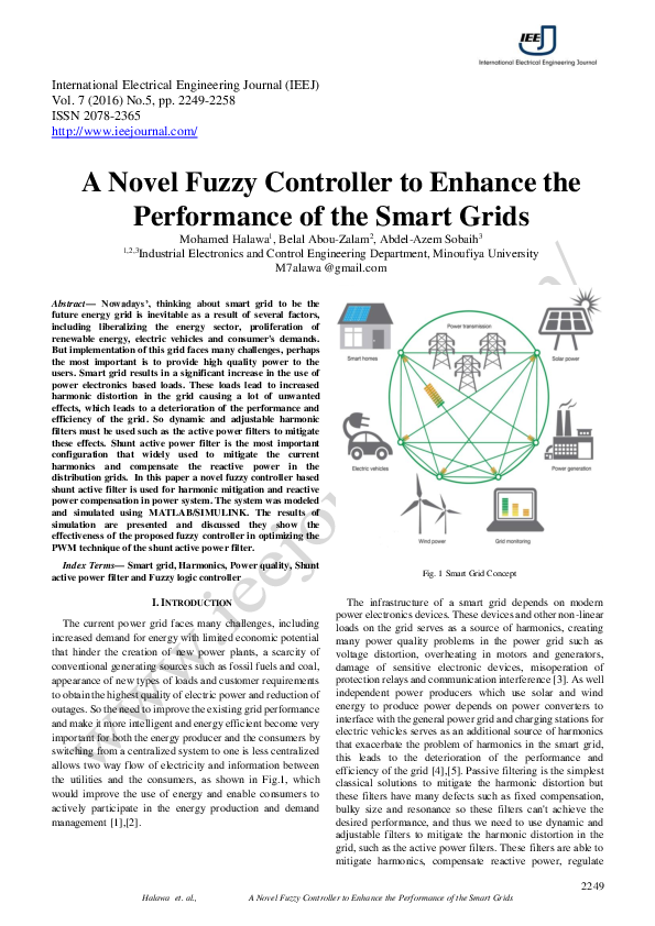 (PDF) A Novel Fuzzy Controller to Enhance the Performance of the Smart ...