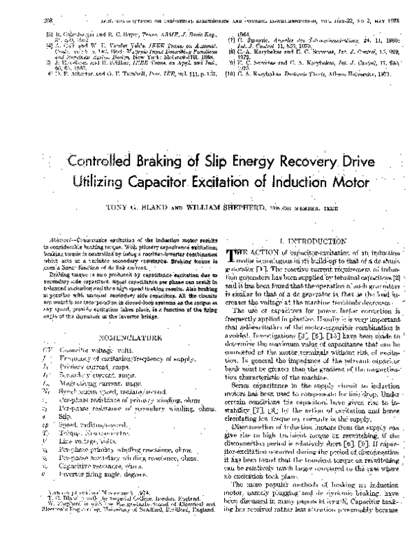 (PDF) Controlled Braking of Slip Energy Recovery Drive Utilizing