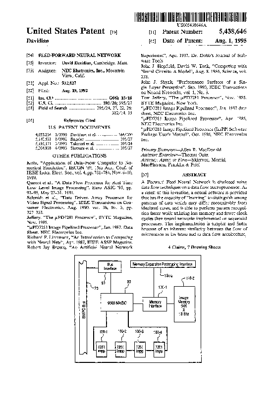 United States Patent: FEED-FORWARD NEURAL NETWORK