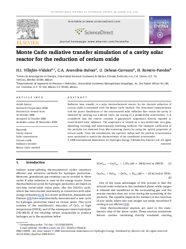 (PDF) Monte Carlo radiative transfer simulation of a cavity solar ...