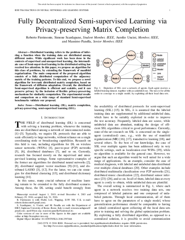 (PDF) Fully Decentralized Semi-supervised Learning via Privacy ...