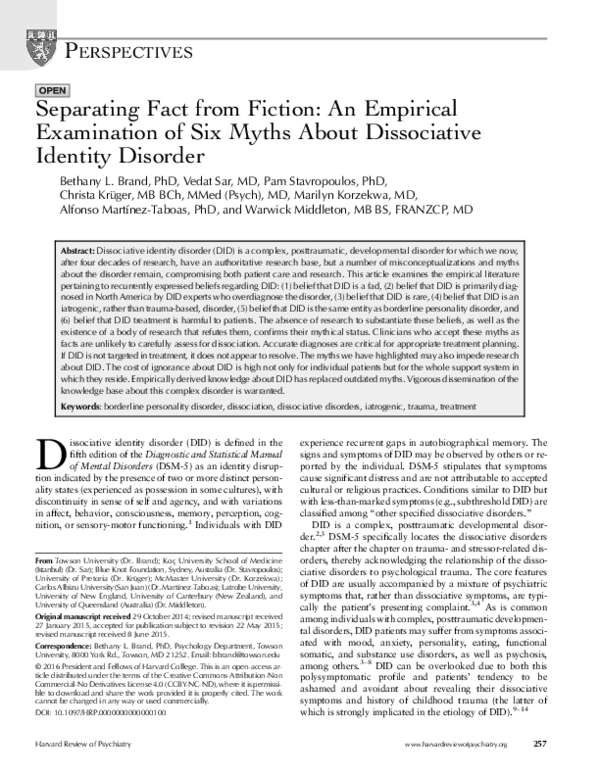 (PDF) Separating Fact from Fiction: An Empirical Examination of Six ...