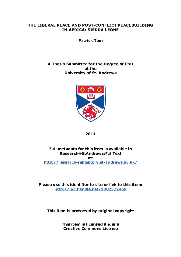 Liberal peace thesis image