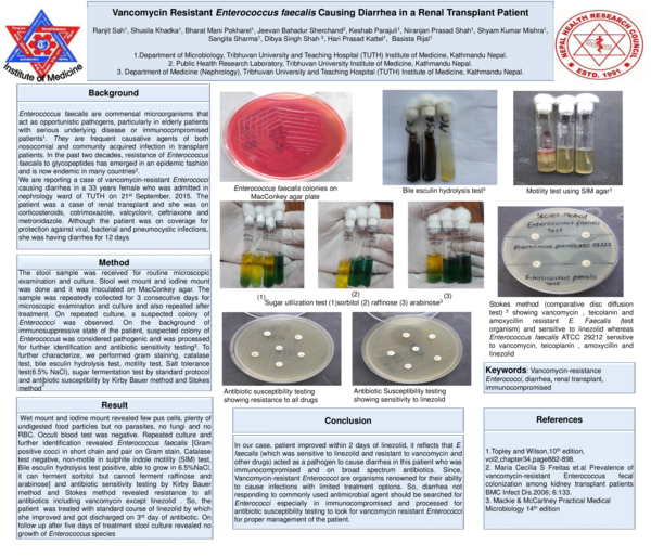 (PDF) Resistant Enterococcus faecalis Causing Diarrhea in a Renal Transplant Patient