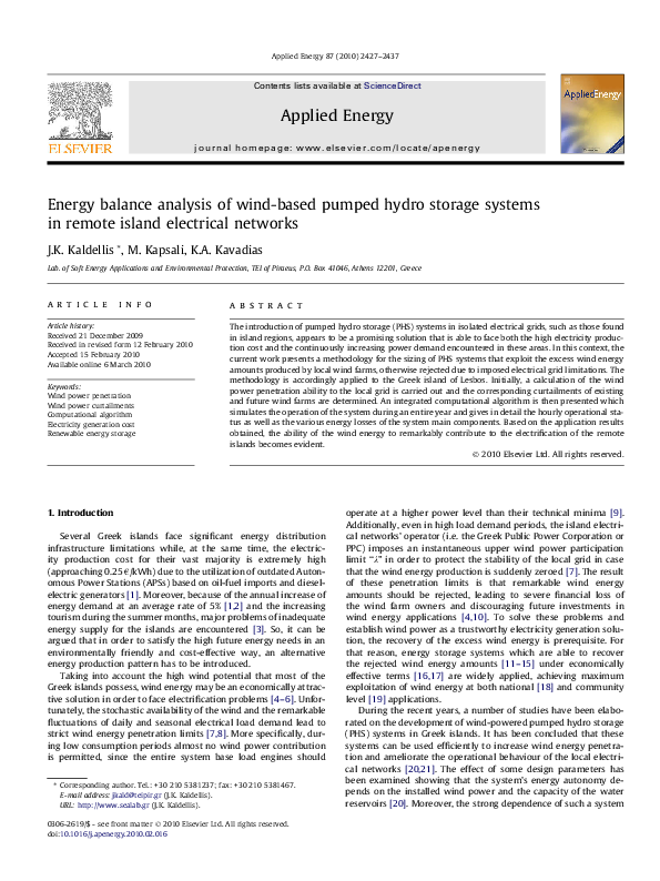 (PDF) Energy balance analysis of wind-based pumped hydro storage ...