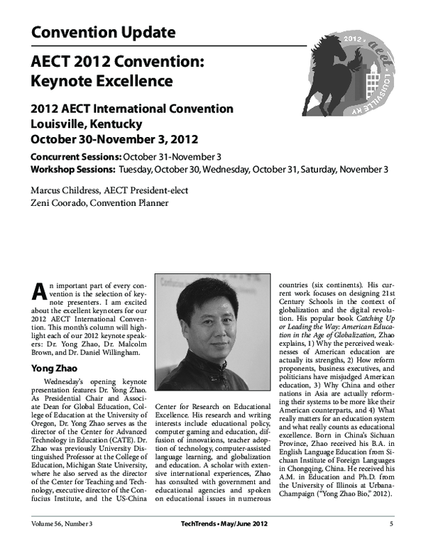 (PDF) AECT 2012 Convention: Keynote Excellence