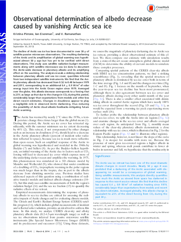 (PDF) Observational determination of albedo decrease caused by ...