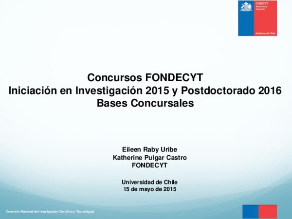 (PDF) Comisión Nacional de Investigación Científica y Tecnológica