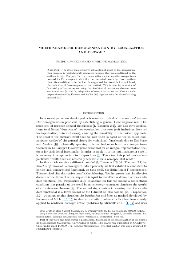 (PDF) Multiparameter homogenization by localization and blow-up