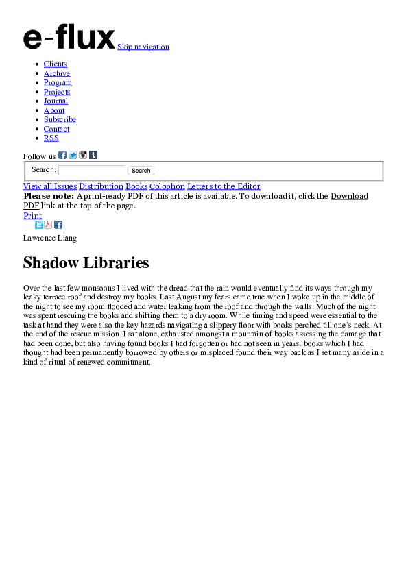 (PDF) Shadow Libraries e flux