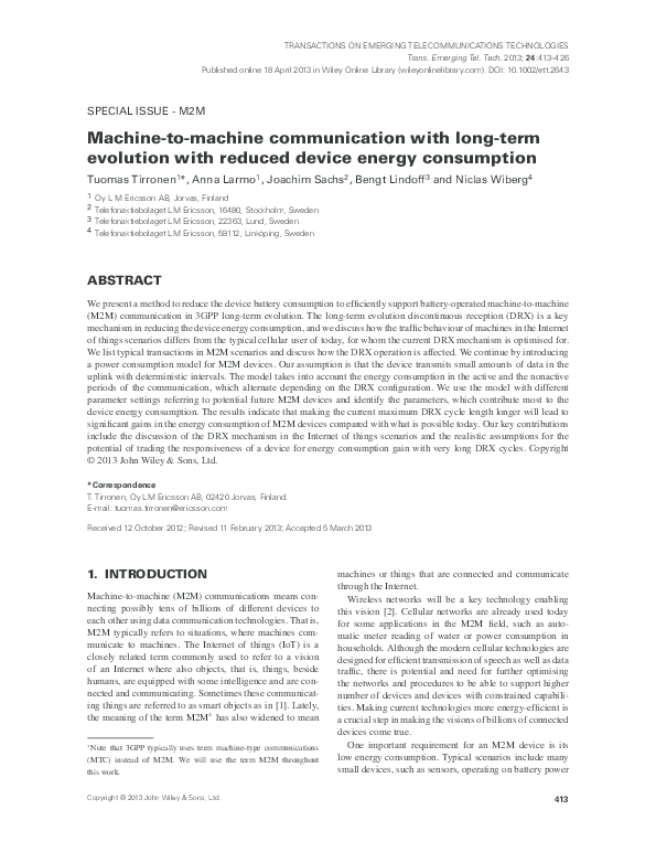(PDF) communication with longterm evolution with