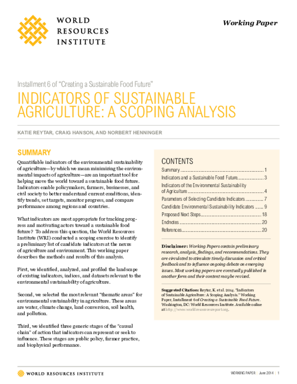 Sustainable agriculture project picture