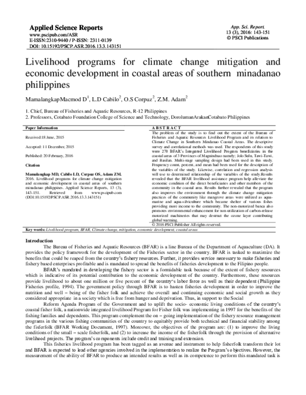 Advantages and disadvantages of livelihood programs picture