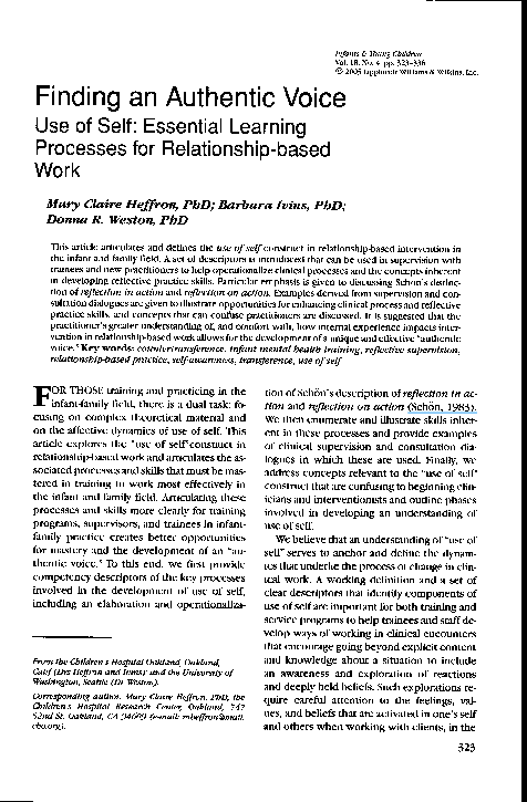(PDF) Finding an Authentic Voice—Use of Self