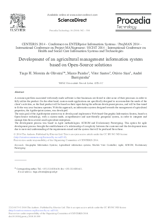 (PDF) Development of an Agricultural Management Information System ...