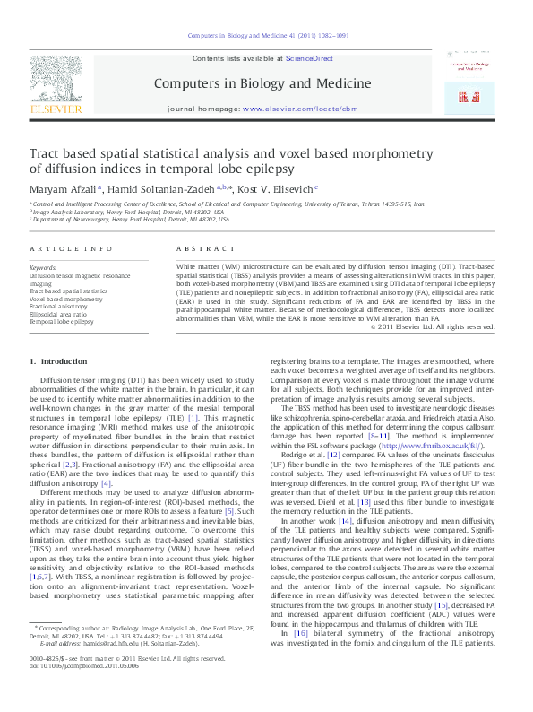 (PDF) Tract based spatial statistical analysis and voxel based ...