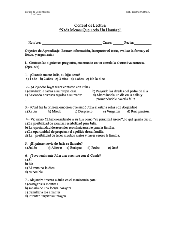 (DOC) Nada menos que todo un hombre