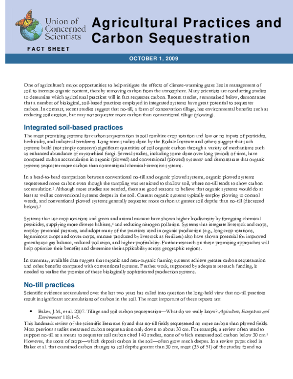 (PDF) Agricultural Practices and Carbon Sequestration