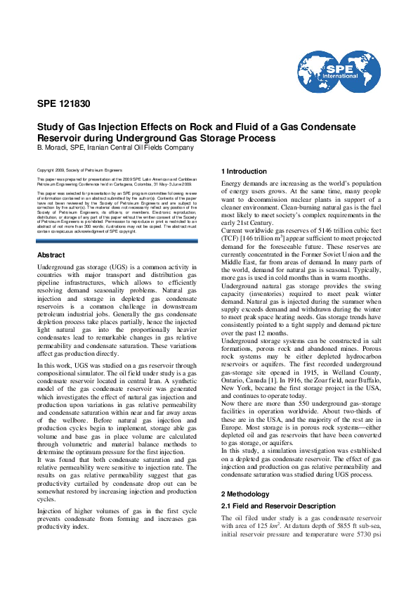 (PDF) Study of Gas Injection Effects on Rock and Fluid of a Gas