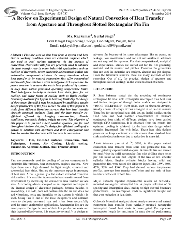 (PDF) A Review on Experimental Design of Natural Convection of Heat ...