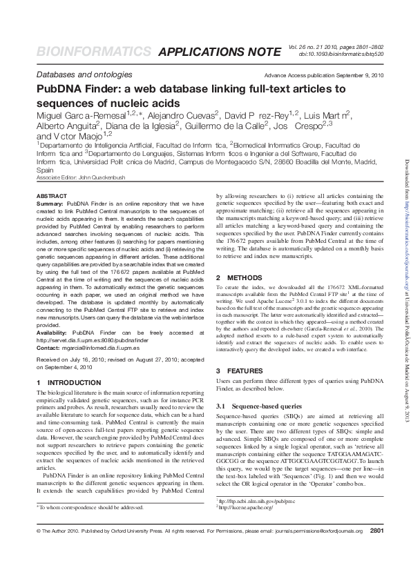 (PDF) PubDNA Finder: a web database linking full-text articles to ...
