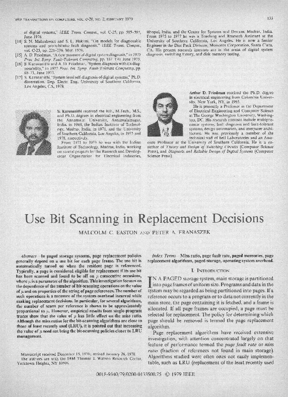 (PDF) Use Bit Scanning in Replacement Decisions