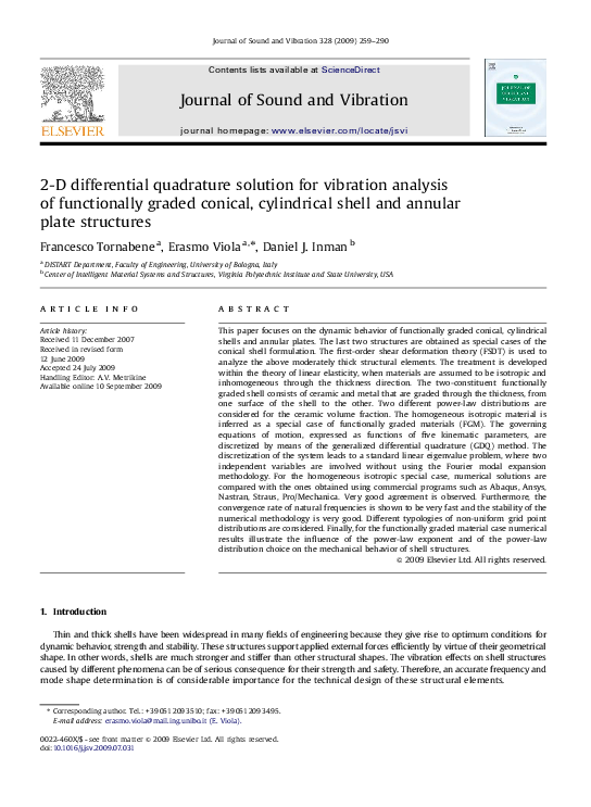 (PDF) 2-D differential quadrature solution for vibration analysis of ...