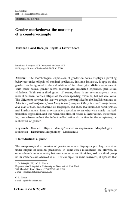 What is marked and unmarked in language image