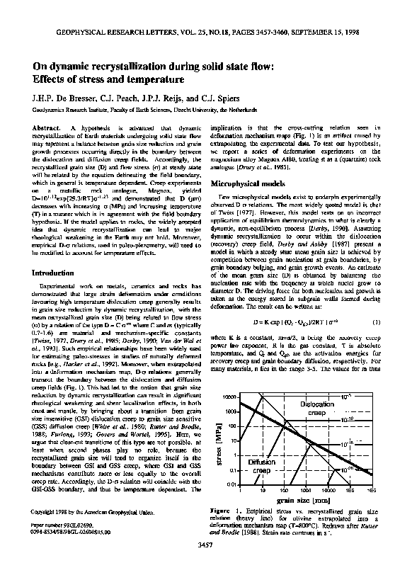(PDF) On dynamic recrystallization during solid state flow: Effects of ...