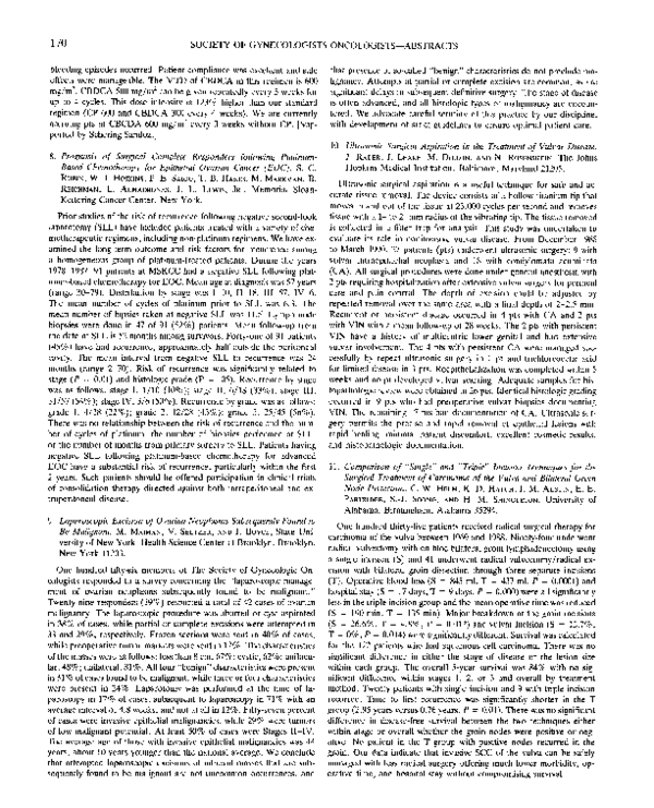 (PDF) Laparoscopic excision of ovarian neoplasms subsequently found to ...