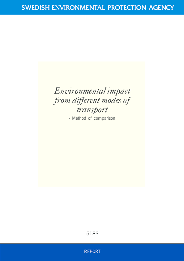(PDF) Environmental impact from different modes of transport -Method of ...