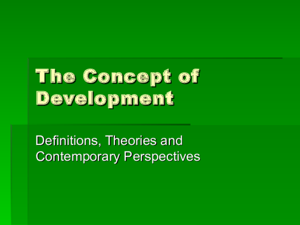 (PPT) Concept of Development