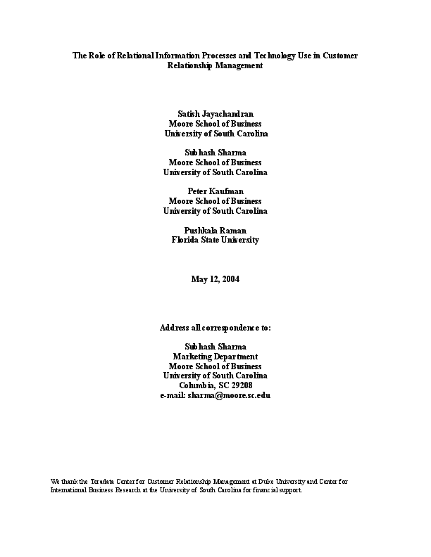 (PDF) The Role of Relational Information Processes and Technology Use ...