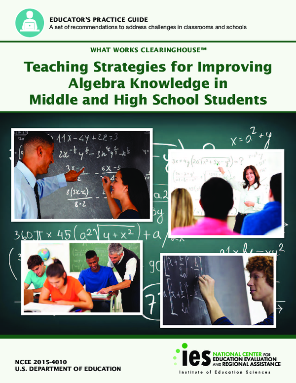 (PDF) Teaching Strategies for Improving Algebra Knowledge in Middle and ...