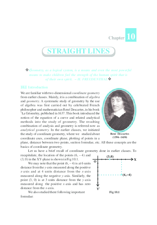 First page of “Coordiante-Geometry”
