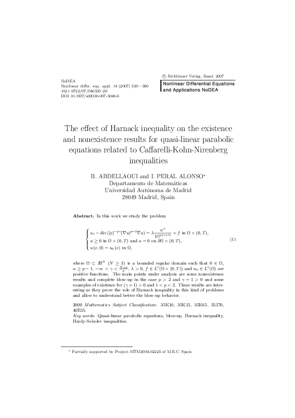 (PDF) The effect of Harnack inequality on the existence and ...