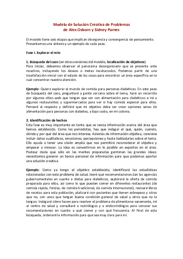  PDF Ejemplo Modelo De Soluci n Creativa De Problemas Martha Sof a 