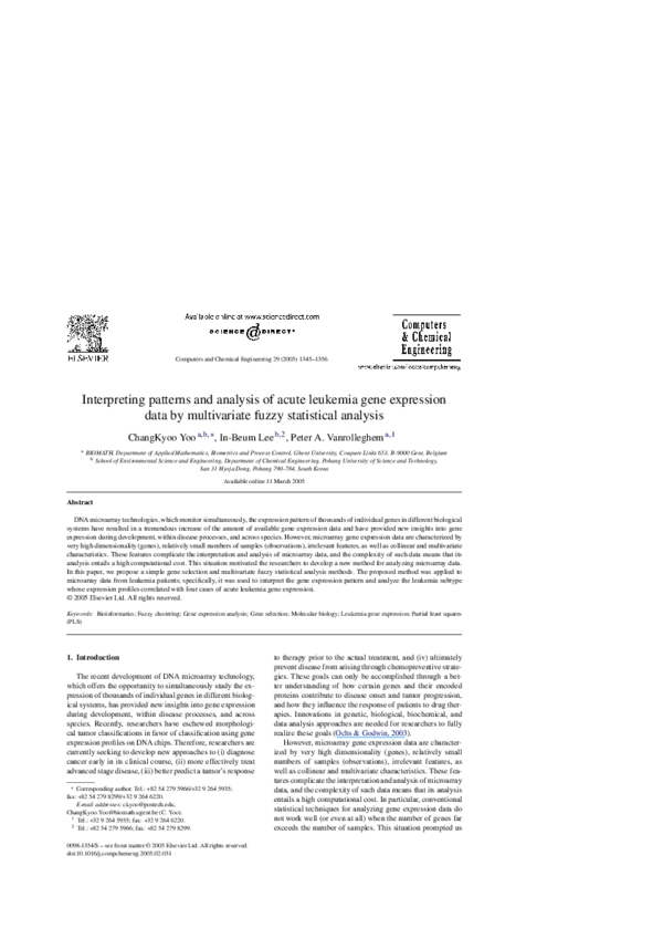 (PDF) Interpreting patterns and analysis of acute leukemia gene ...