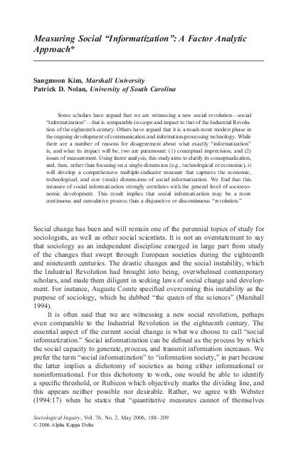 (PDF) Measuring Social 