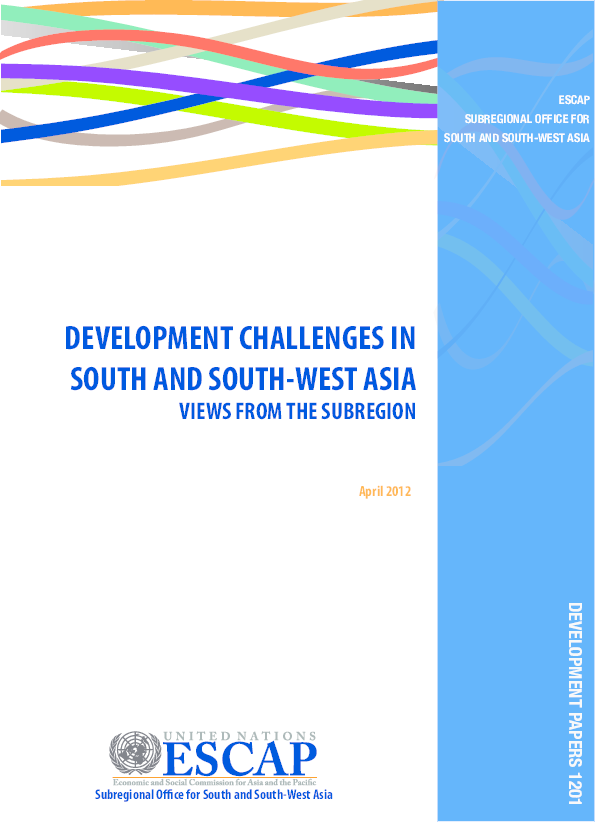 (PDF) DEVELOPMENT CHALLENGES IN SOUTH AND SOUTH-WEST ASIA VIEWS FROM ...
