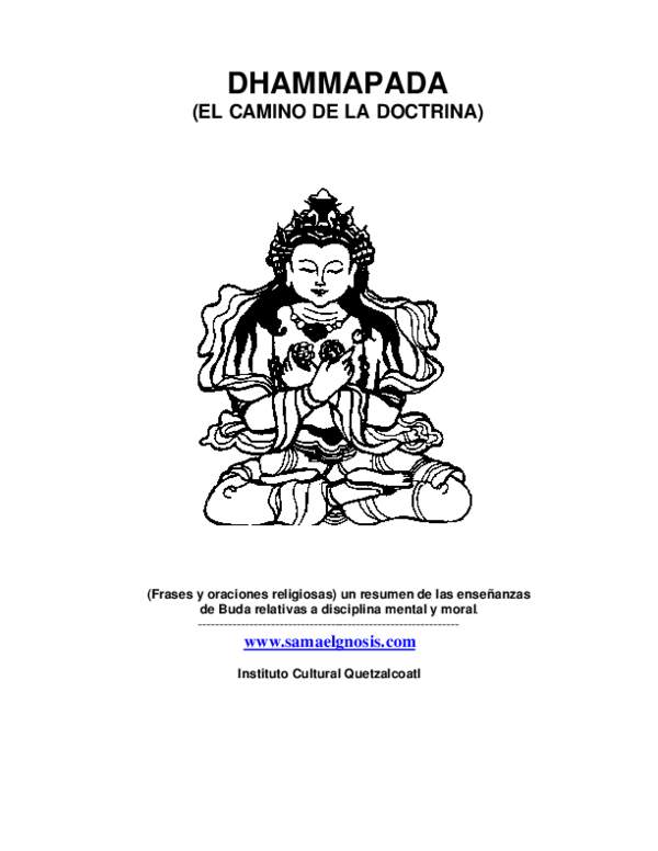 (PDF) DHAMMAPADA (EL CAMINO DE LA DOCTRINA