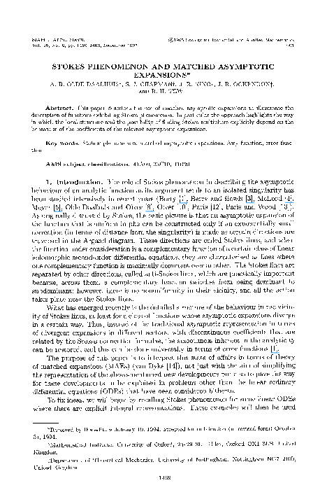 (PDF) Stokes Phenomenon and Matched Asymptotic Expansions | king tewe ...