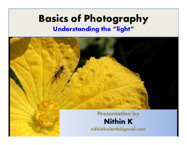 (PDF) Basics of Photography - Understanding the 