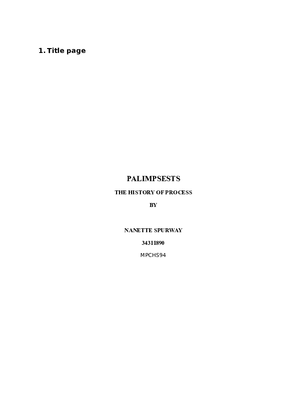 (DOC) Title page PALIMPSESTS THE HISTORY OF PROCESS